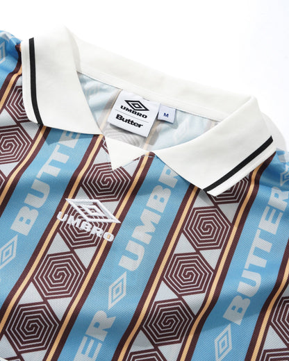 Butter Goods X Umbro Vert Jersey - Sky/Brown