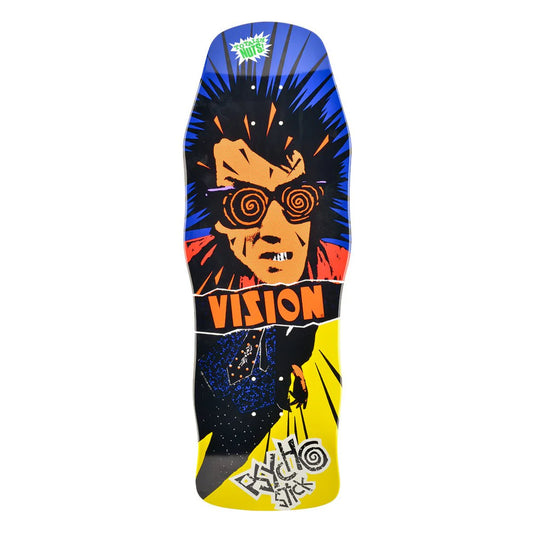 Vision Psycho Stick Modern concave Deck - 10"x29.75" Blue/Yellow