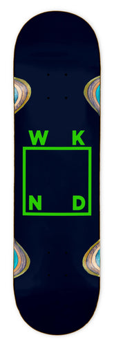 WKND Navy/Green Wheel Well Logo Deck - 8.25