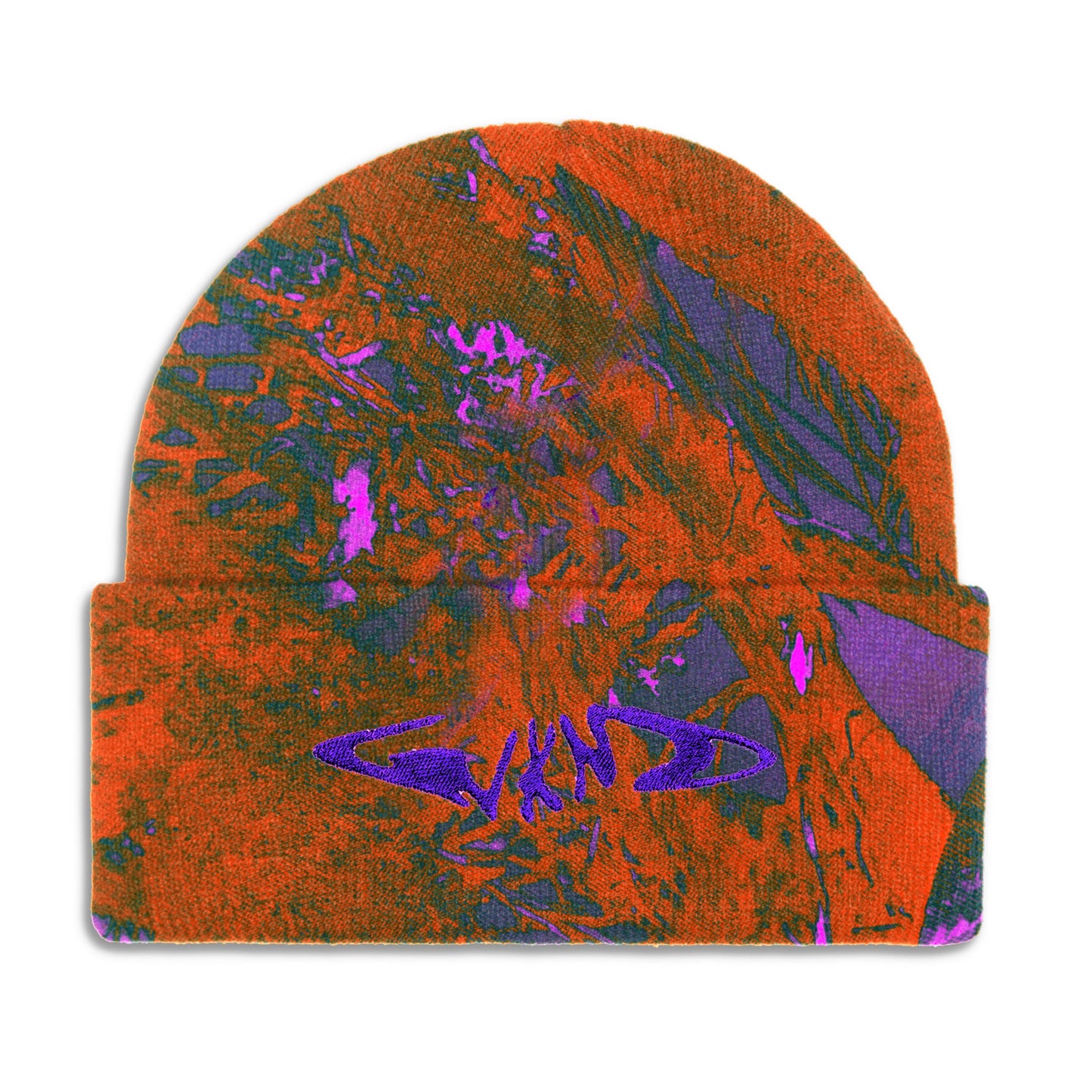 WKND Gradient Camo Beanie - Orange/Purple