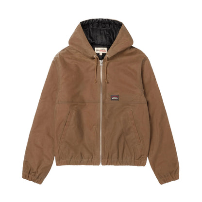 Stussy Waxed Cotton Work Jacket - Khaki