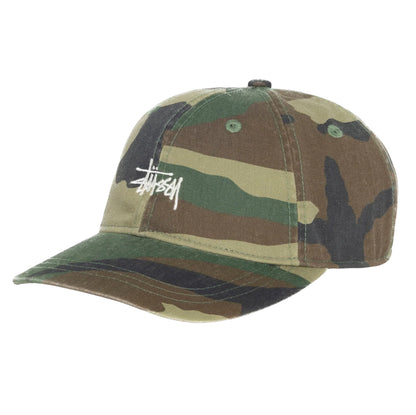 Stussy Basic Washed Low Pro Cap - Woodland Camo
