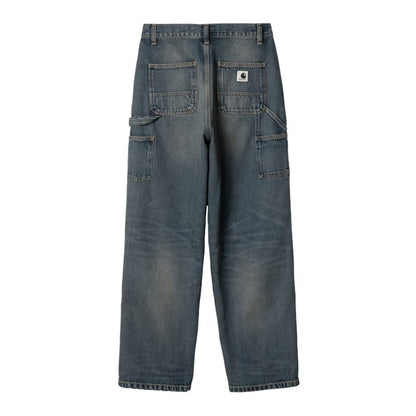 Carhartt WIP Women's Brandon Double Knee Pant - Blue Worn Used