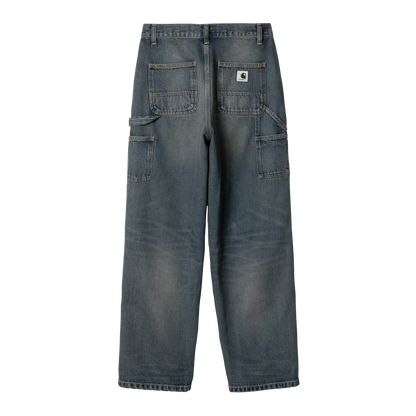 Carhartt WIP Women’s Brandon Double Knee Pant - Blue Dark Used Wash