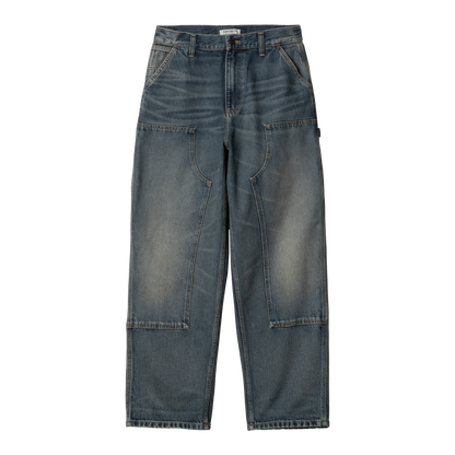 Carhartt WIP Women's Brandon Double Knee Pant - Blue Worn Used