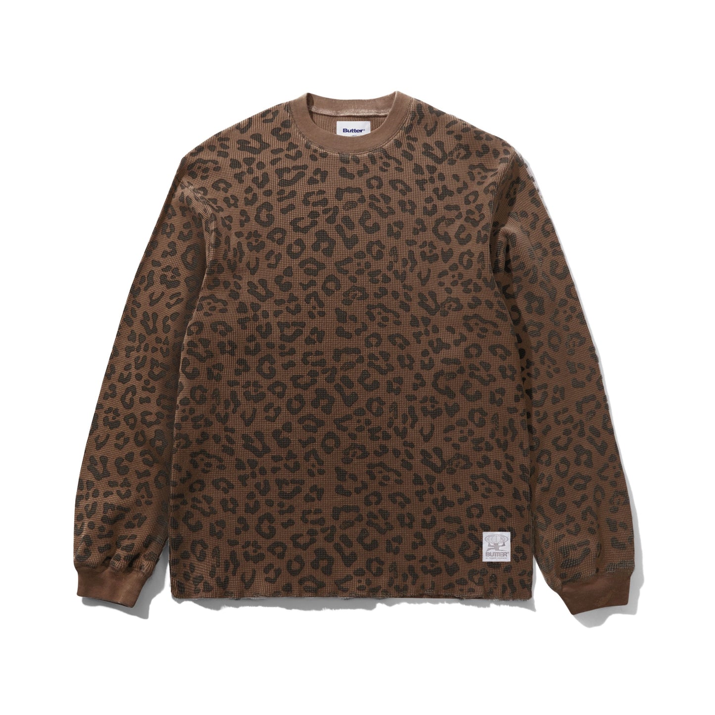Butter Goods Waffle Longsleeve Top - Leopard