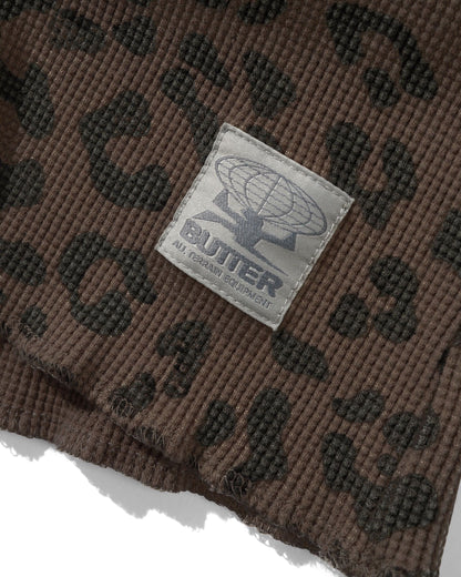 Butter Goods Waffle Longsleeve Top - Leopard
