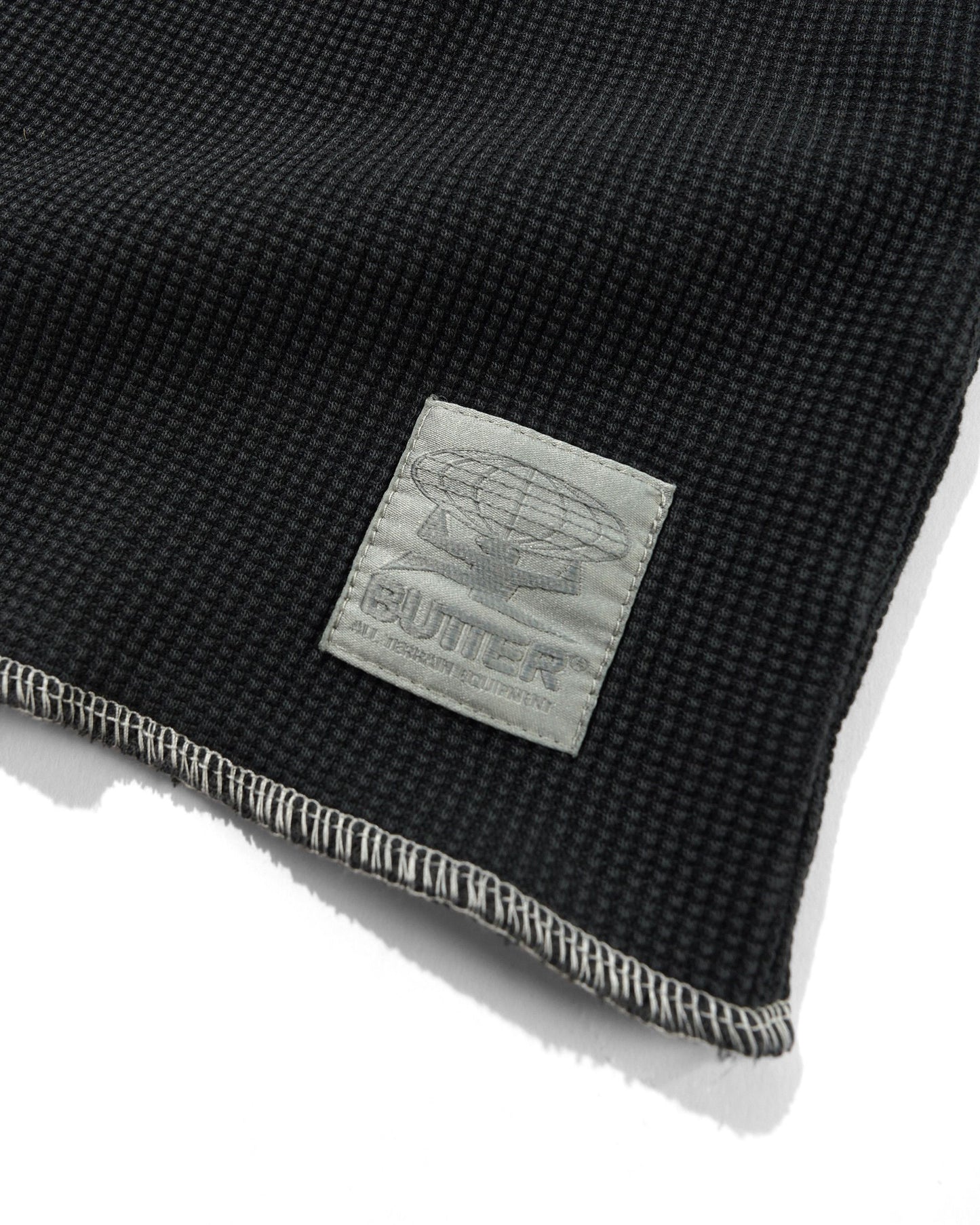 Butter Goods Waffle Longsleeve Top - Washed Black