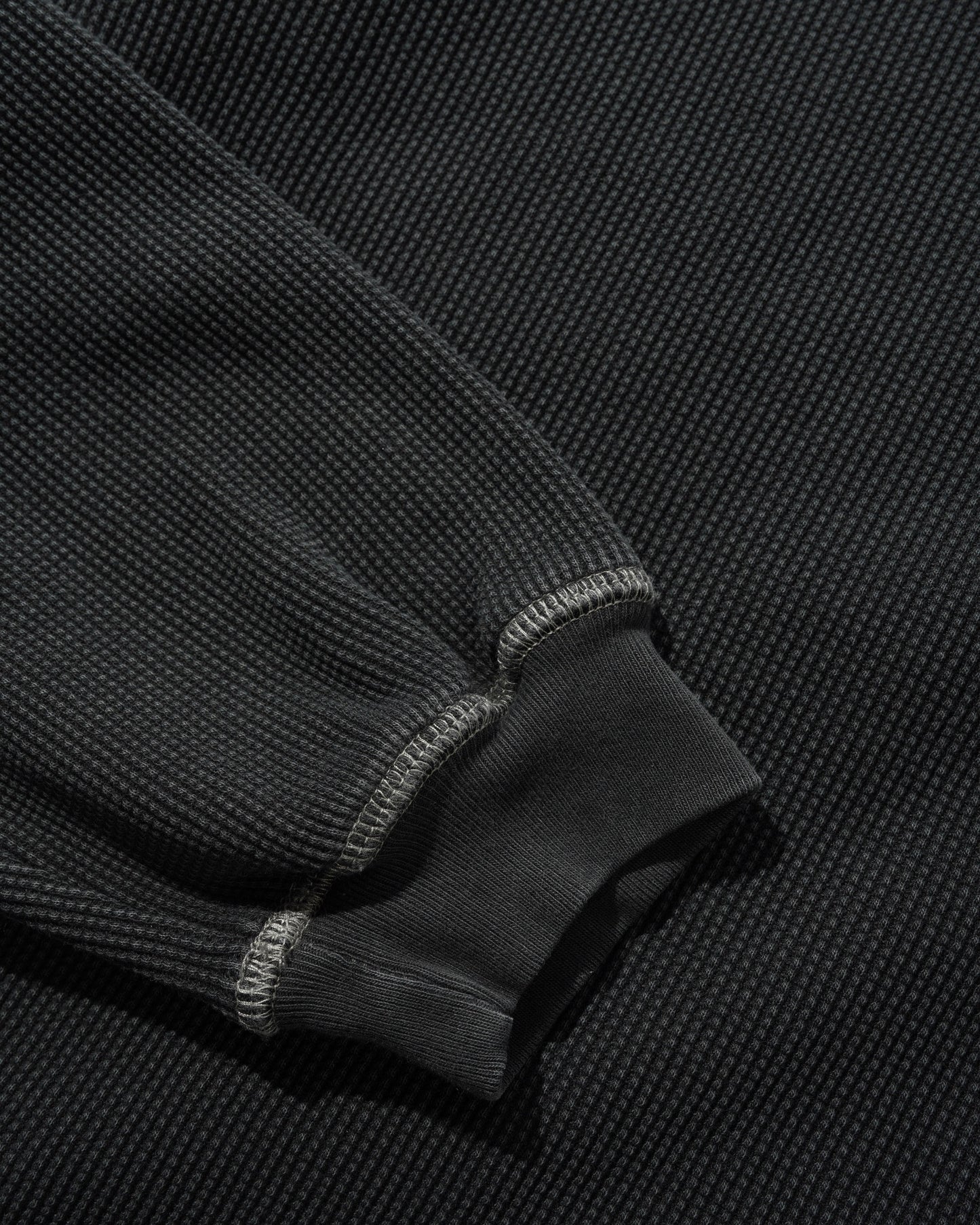 Butter Goods Waffle Longsleeve Top - Washed Black