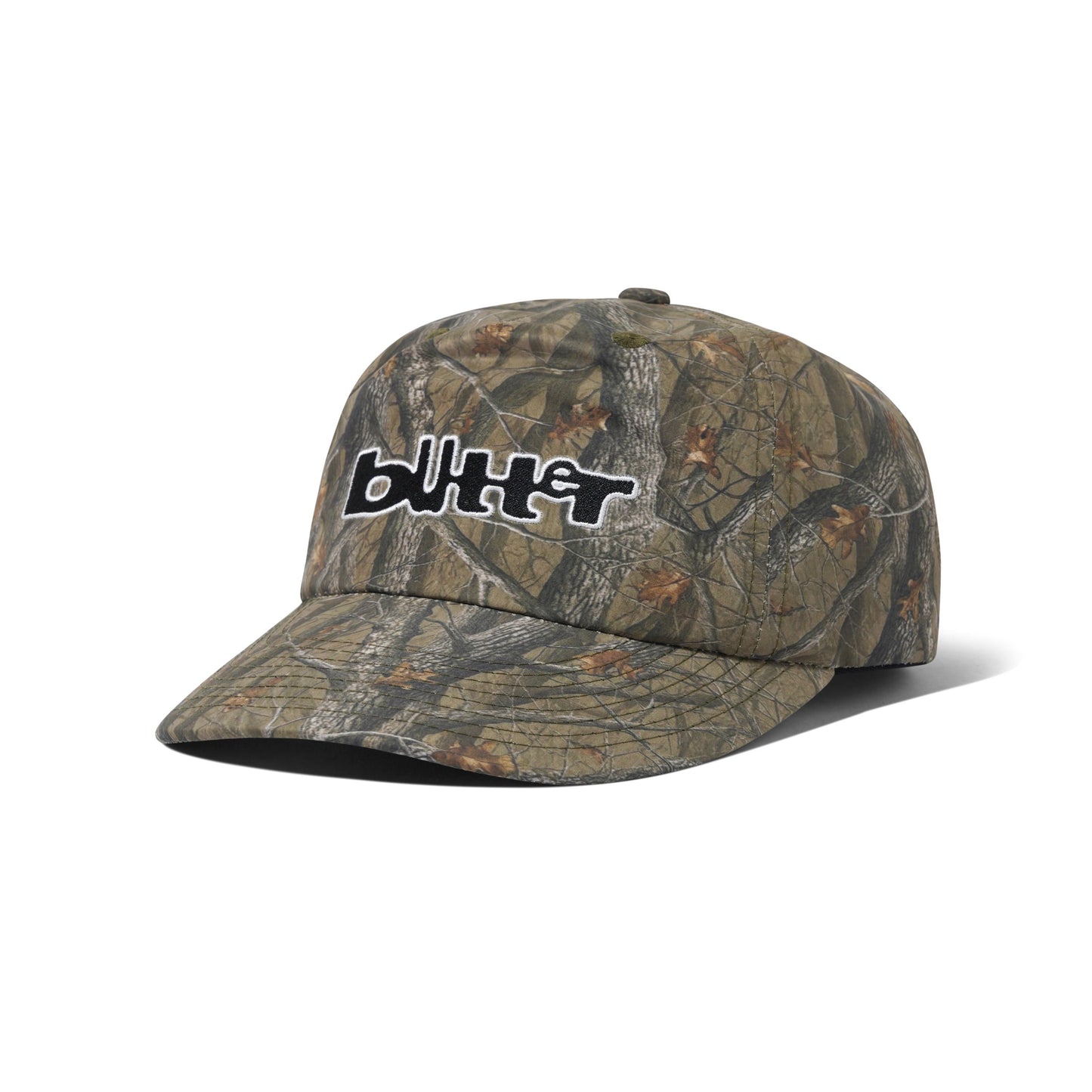 Butter Goods Warped 5 Panel Cap - Forest Camo