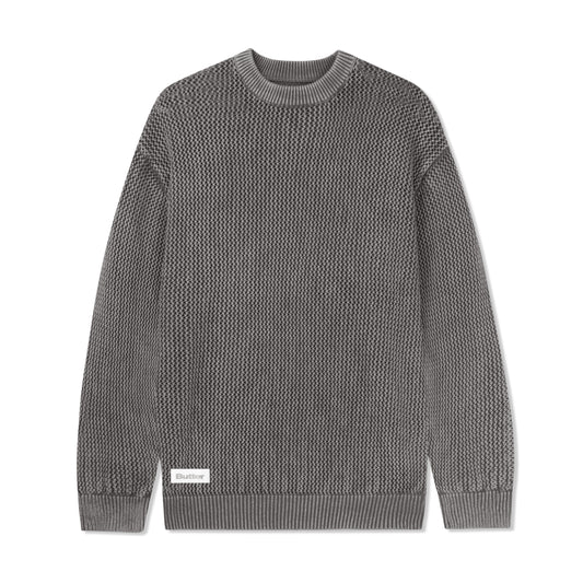 Butter Goods Washed Knitted Sweater - Washed Brown