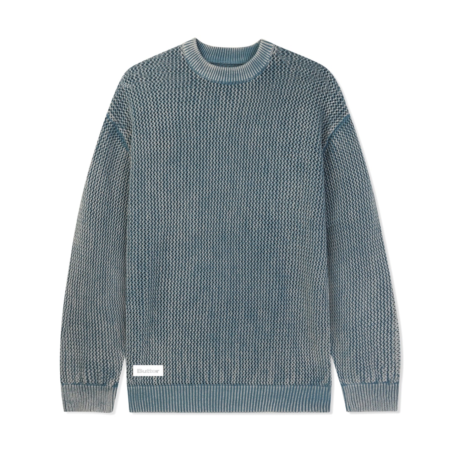 Butter Goods Washed Knitted Sweater - Washed Navy