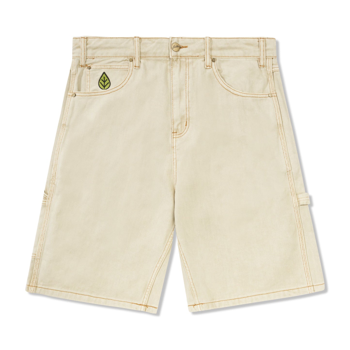 Butter Goods Weathergear Heavy Weight Denim Shorts - Washed Khaki