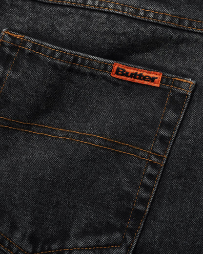 Butter Goods Weathergear Heavy Weight Denim Shorts - Gun Metal