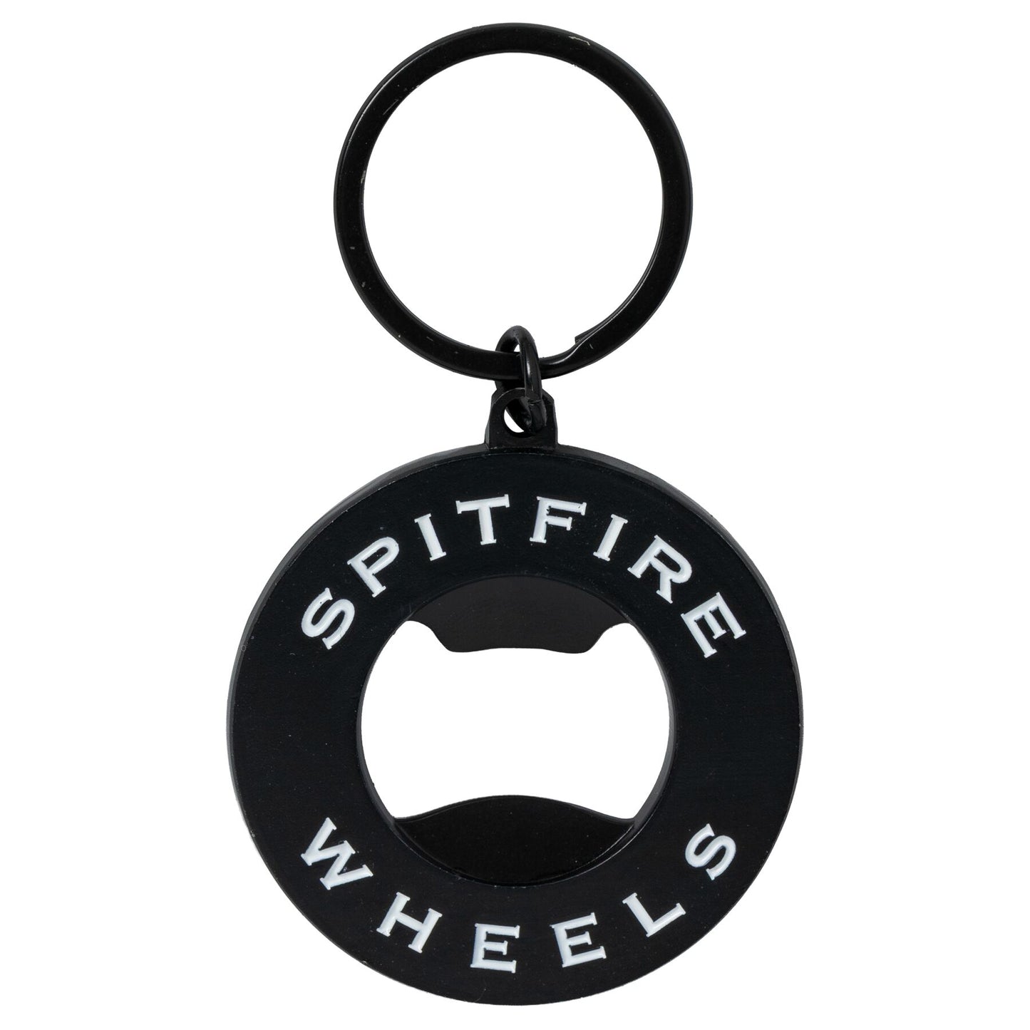 Spitfire Classic Swirl Bottle Opener Keychain - Black/White