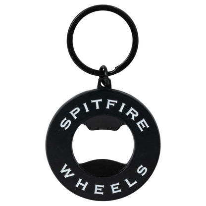 Spitfire Classic Swirl Bottle Opener Keychain - Black/White