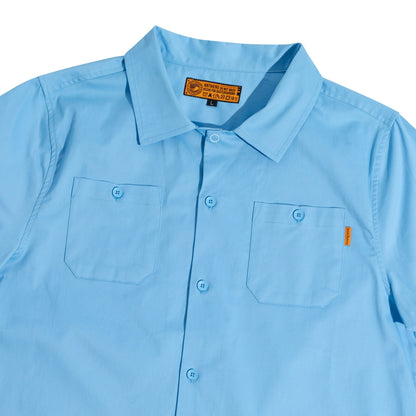 Antihero Hecho Por Skate Custom Work Shirt - Light Blue