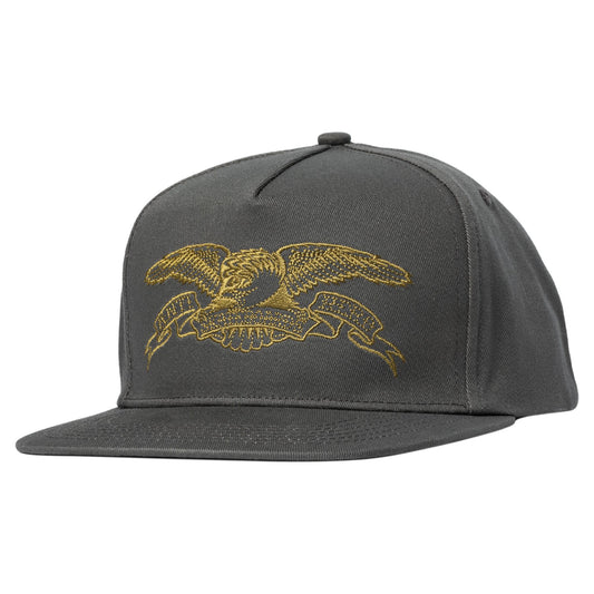 Antihero Basic Eagle Snapback - Dark Charcoal/Tan