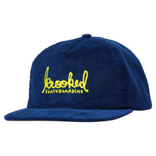 Load image into Gallery viewer, Krooked Skript Snapback - Blue/Yellow