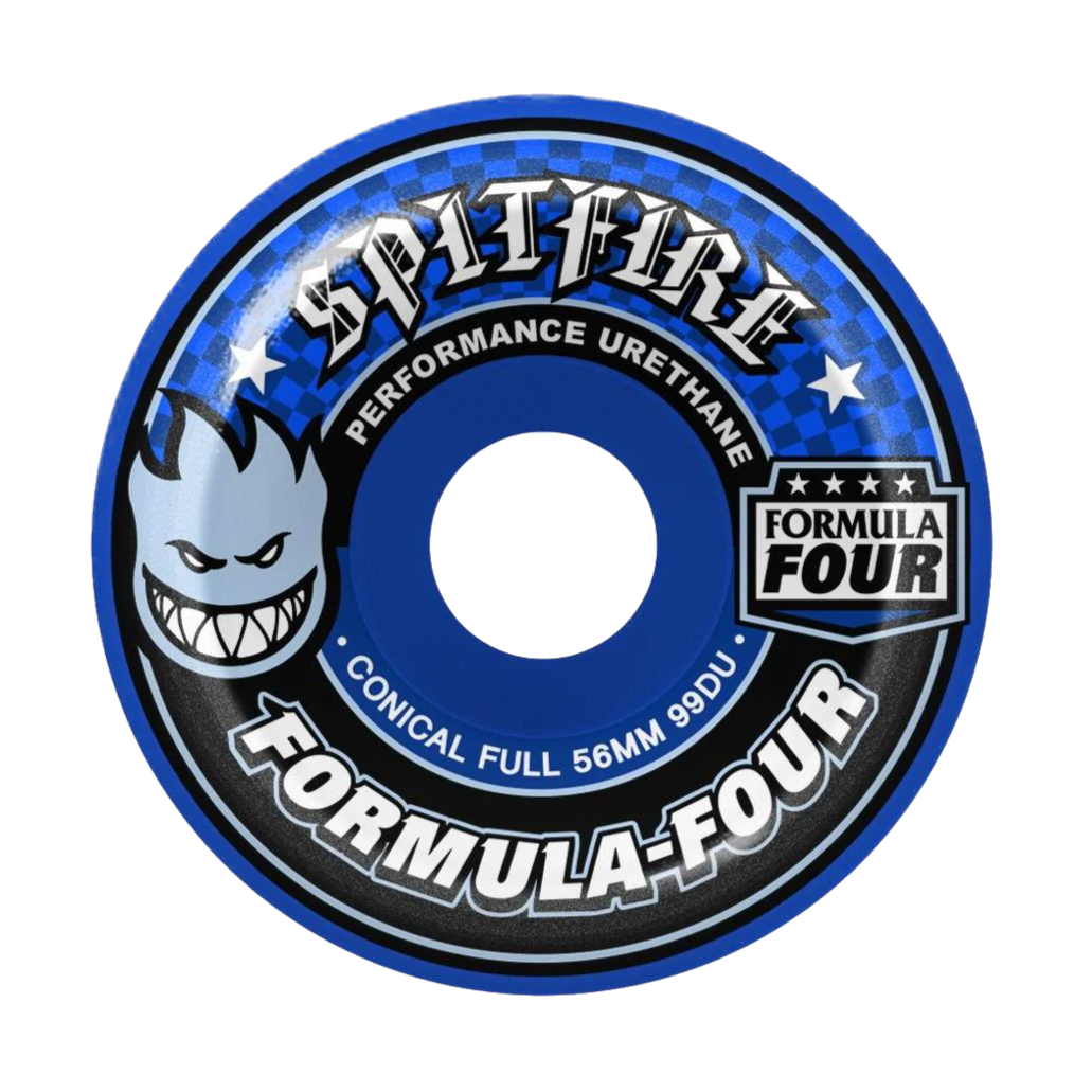 Spitfire Formula Four Conical Full Blue Wheels - 99D 56mm