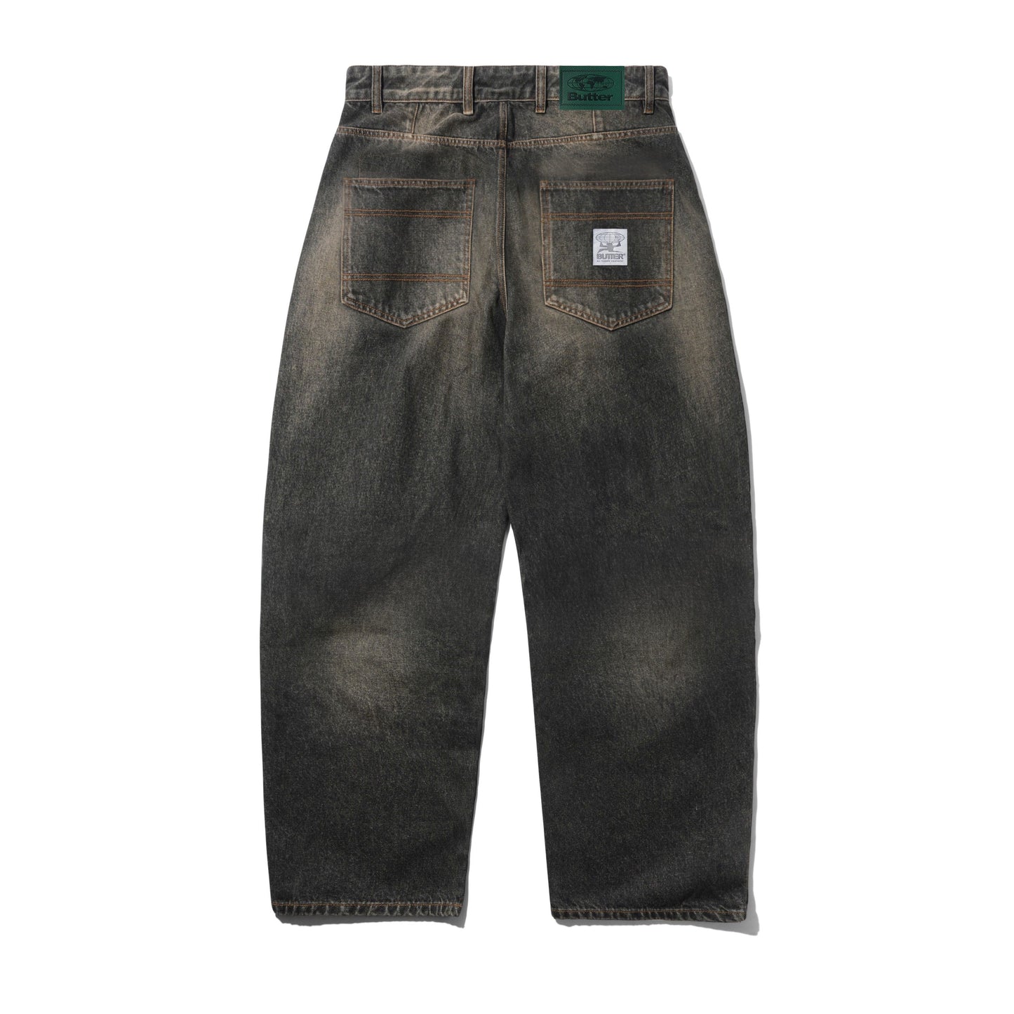 Butter Goods Wide Cut Denim Jeans - Faded Brown Wash