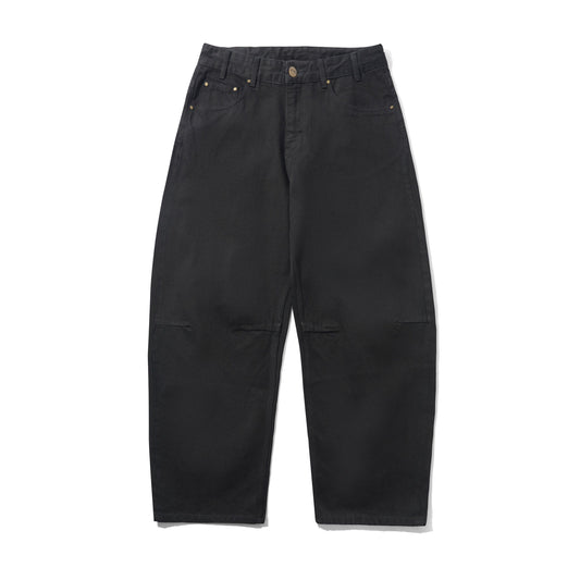 Butter Goods Wide Cut Denim Jeans - Flat Black Selvedge