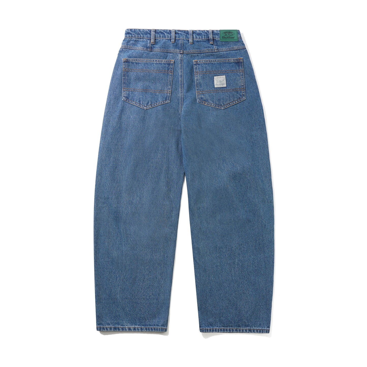 Butter Goods Wide Cut Denim Jeans - Mid Blue