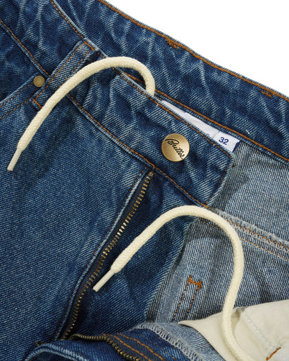 Butter Goods Wide Cut Denim Jeans - Mid Blue