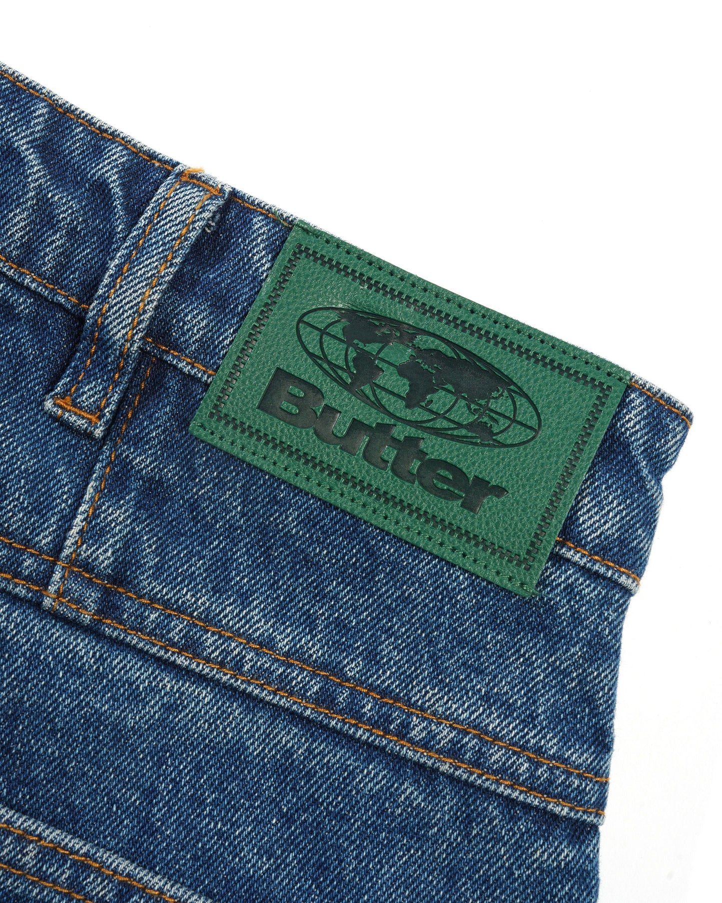 Butter Goods Wide Cut Denim Jeans - Mid Blue