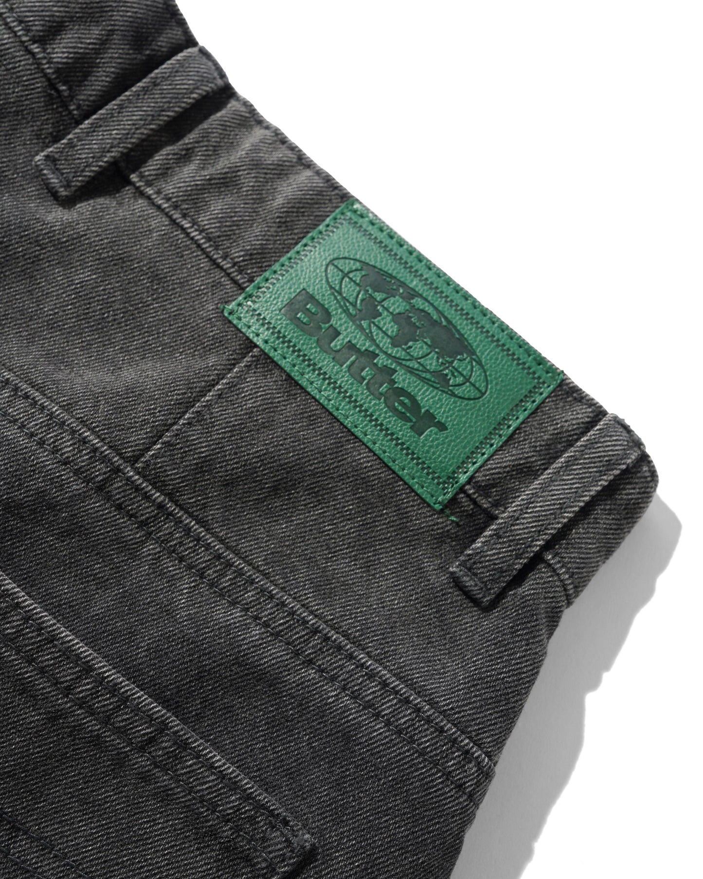 Butter Goods Wide Cut Denim Jeans - Rinsed Black