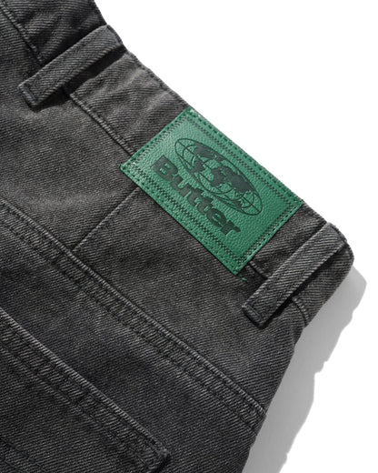 Butter Goods Wide Cut Denim Jeans - Rinsed Black
