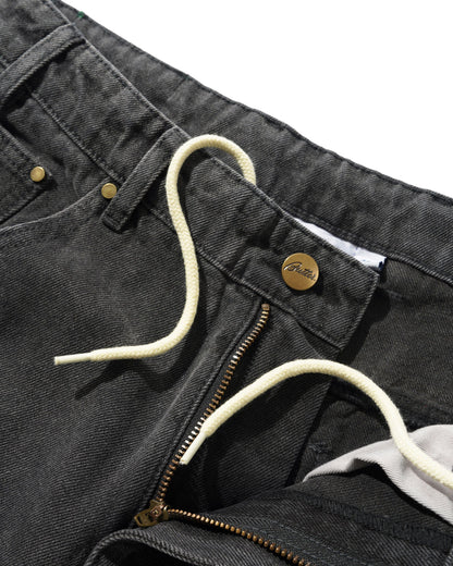 Butter Goods Wide Cut Denim Jeans - Rinsed Black