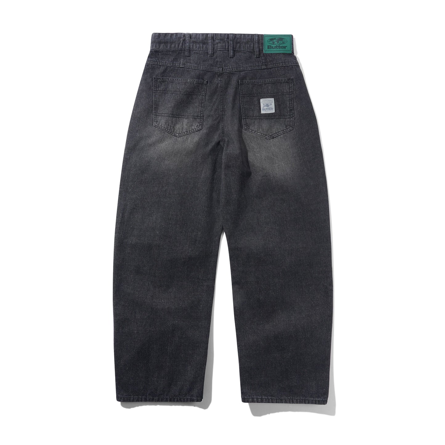 Butter Goods Wide Cut Denim Jeans - Streaky Black Wash