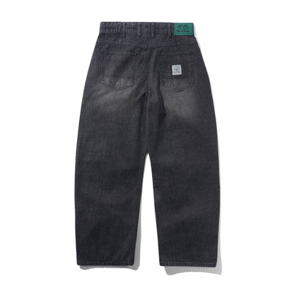 Butter Goods Wide Cut Denim Jeans - Streaky Black Wash
