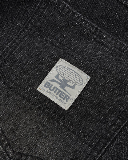 Butter Goods Wide Cut Denim Jeans - Streaky Black Wash