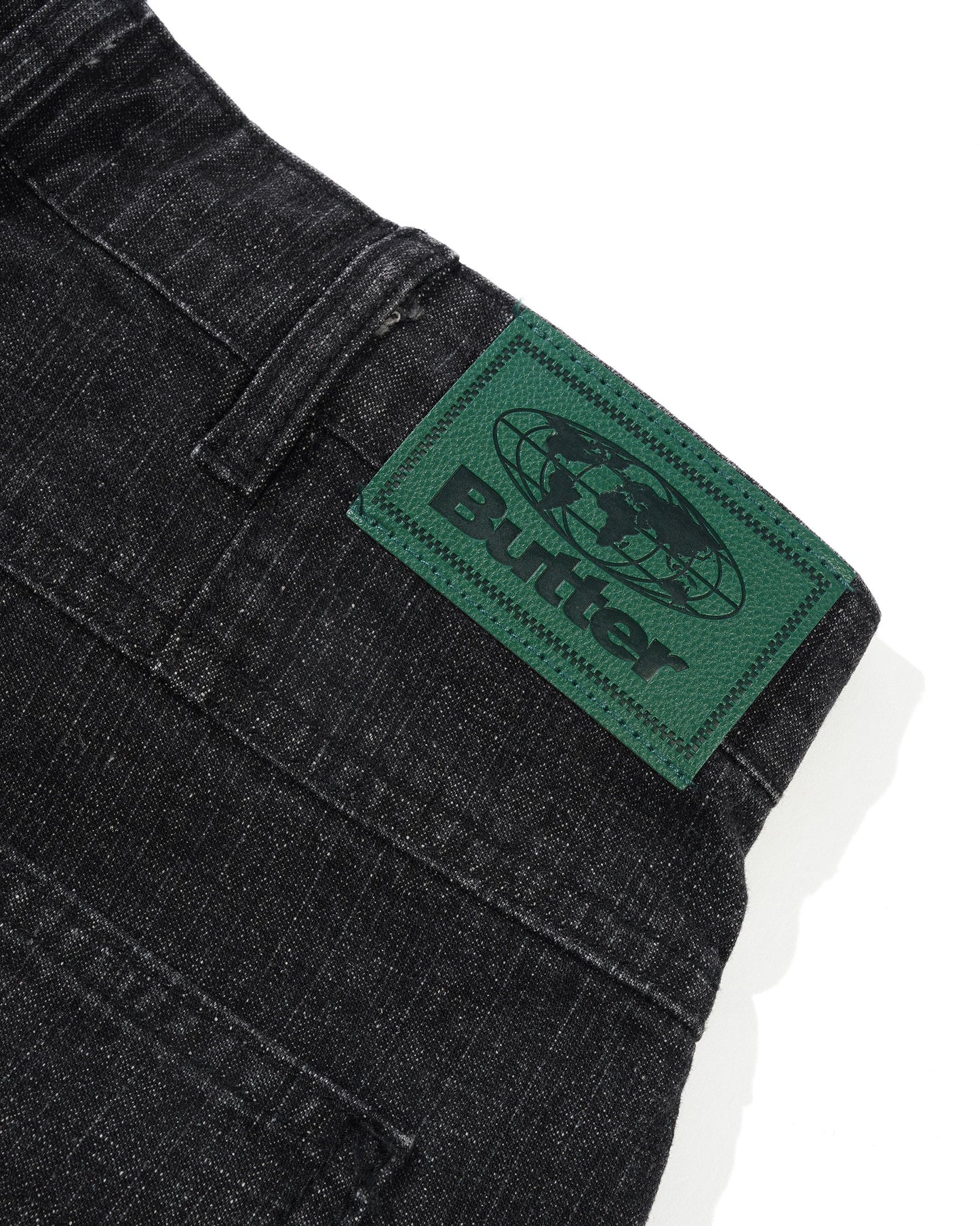 Butter Goods Wide Cut Denim Jeans - Streaky Black Wash