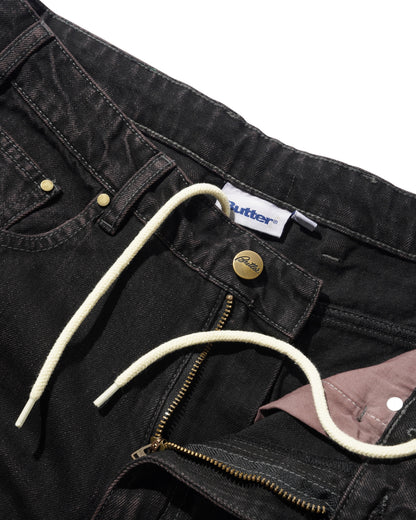 Butter Goods Wide Cut Denim Jeans - Tinted Black