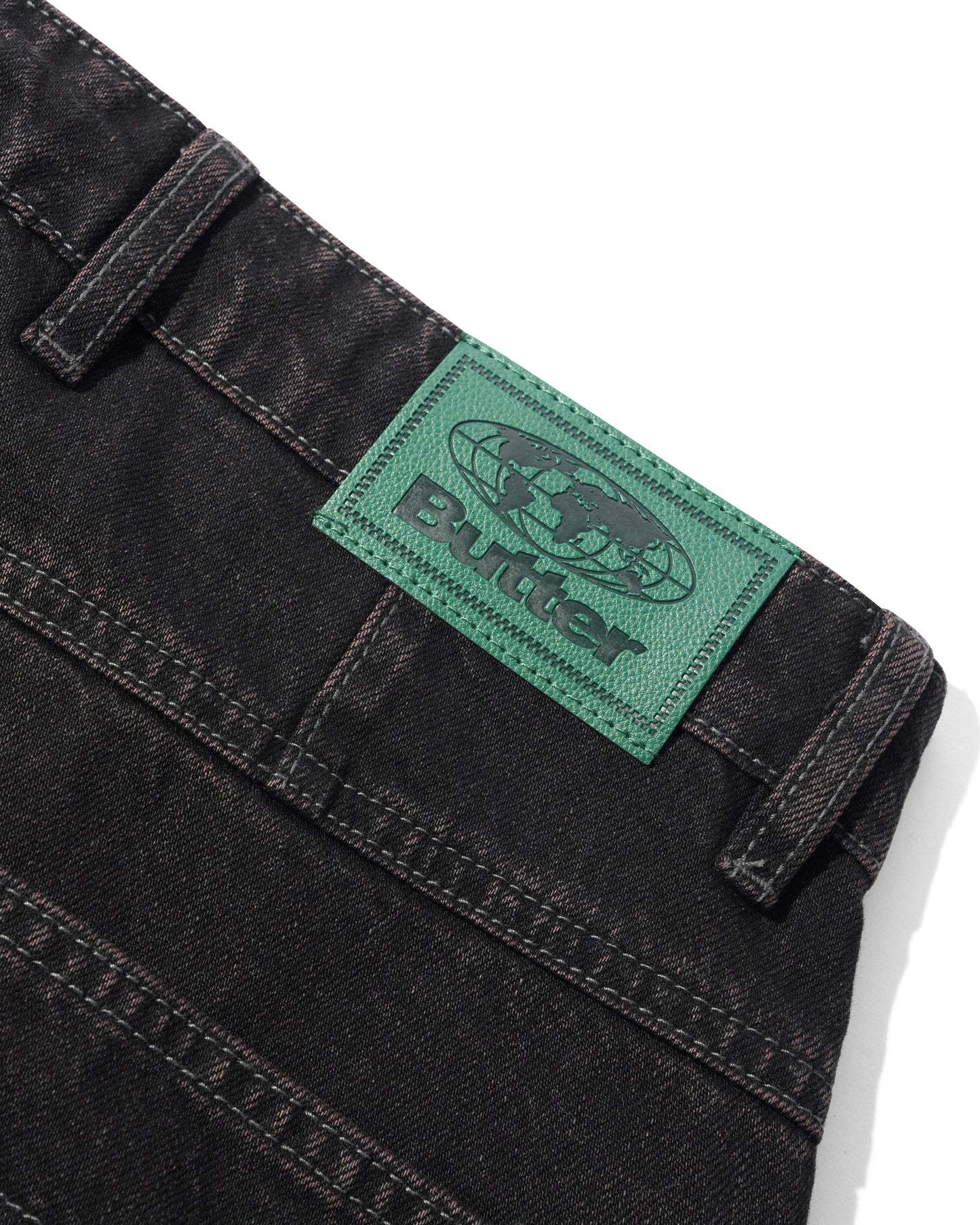 Butter Goods Wide Cut Denim Jeans - Tinted Black