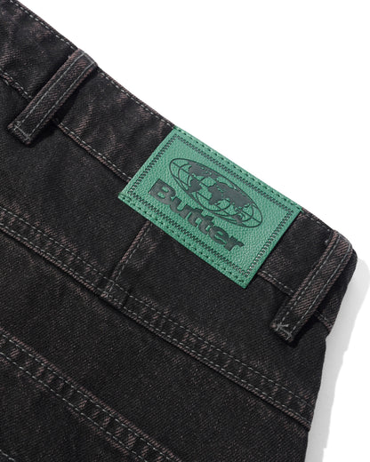Butter Goods Wide Cut Denim Jeans - Tinted Black