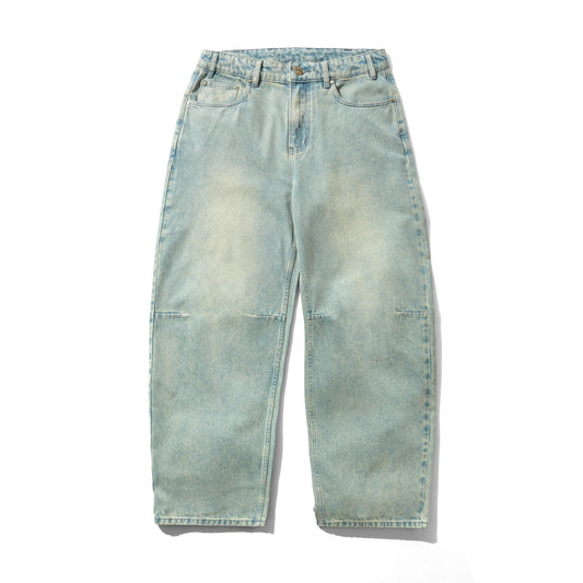 Butter Goods Wide Cut Denim Jeans - Tinted Blue Wash