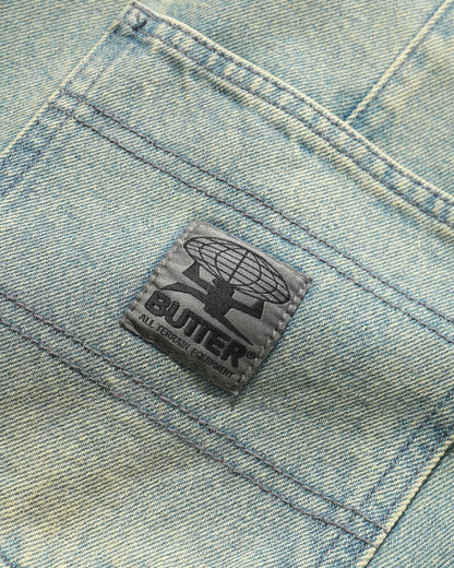 Butter Goods Wide Cut Denim Jeans - Tinted Blue Wash