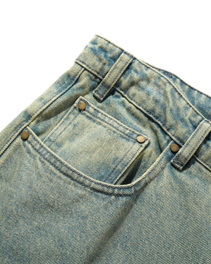 Butter Goods Wide Cut Denim Jeans - Tinted Blue Wash