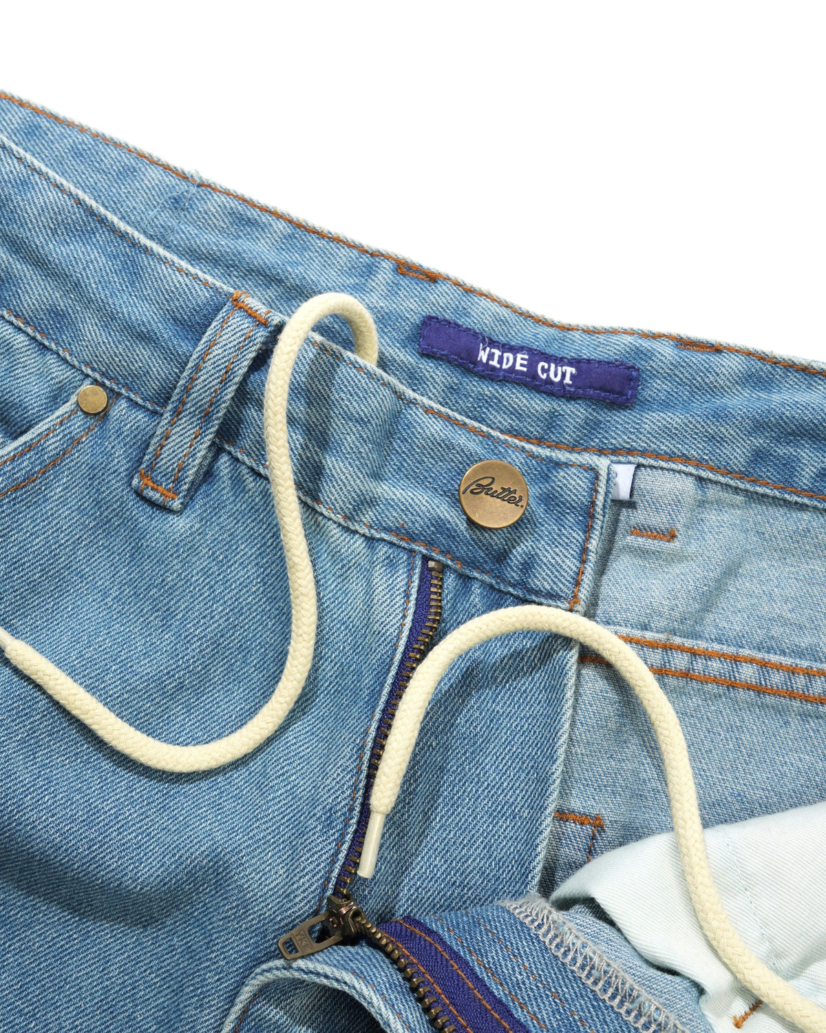 Butter Goods Wide Cut Denim Jeans - Washed Indigo