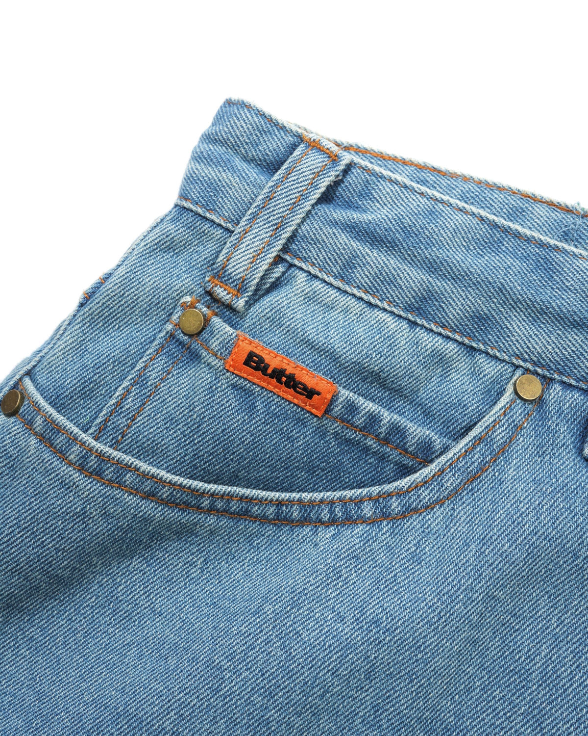 Butter Goods Wide Cut Denim Jeans - Washed Indigo
