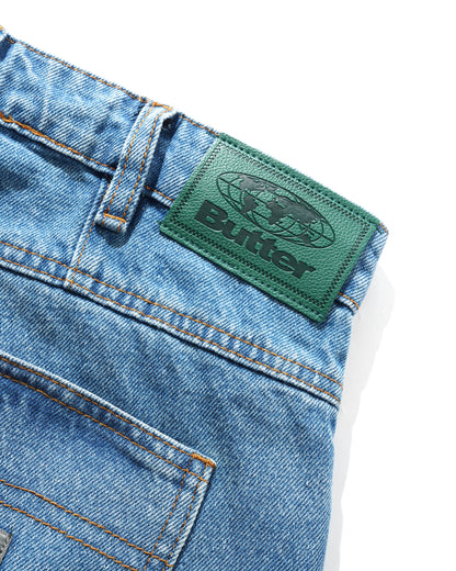 Butter Goods Wide Cut Denim Jeans - Worn Indigo