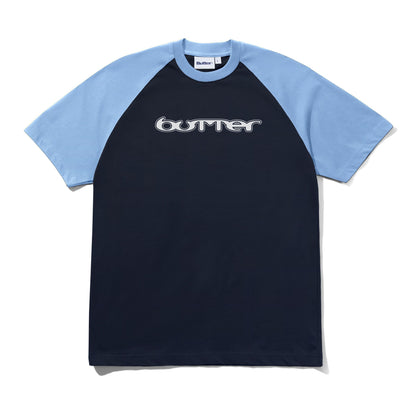 Butter Goods Witness Raglan Tee - Sky/Navy
