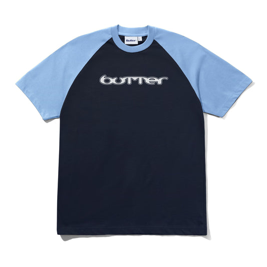 Butter Goods Witness Raglan Tee - Sky/Navy