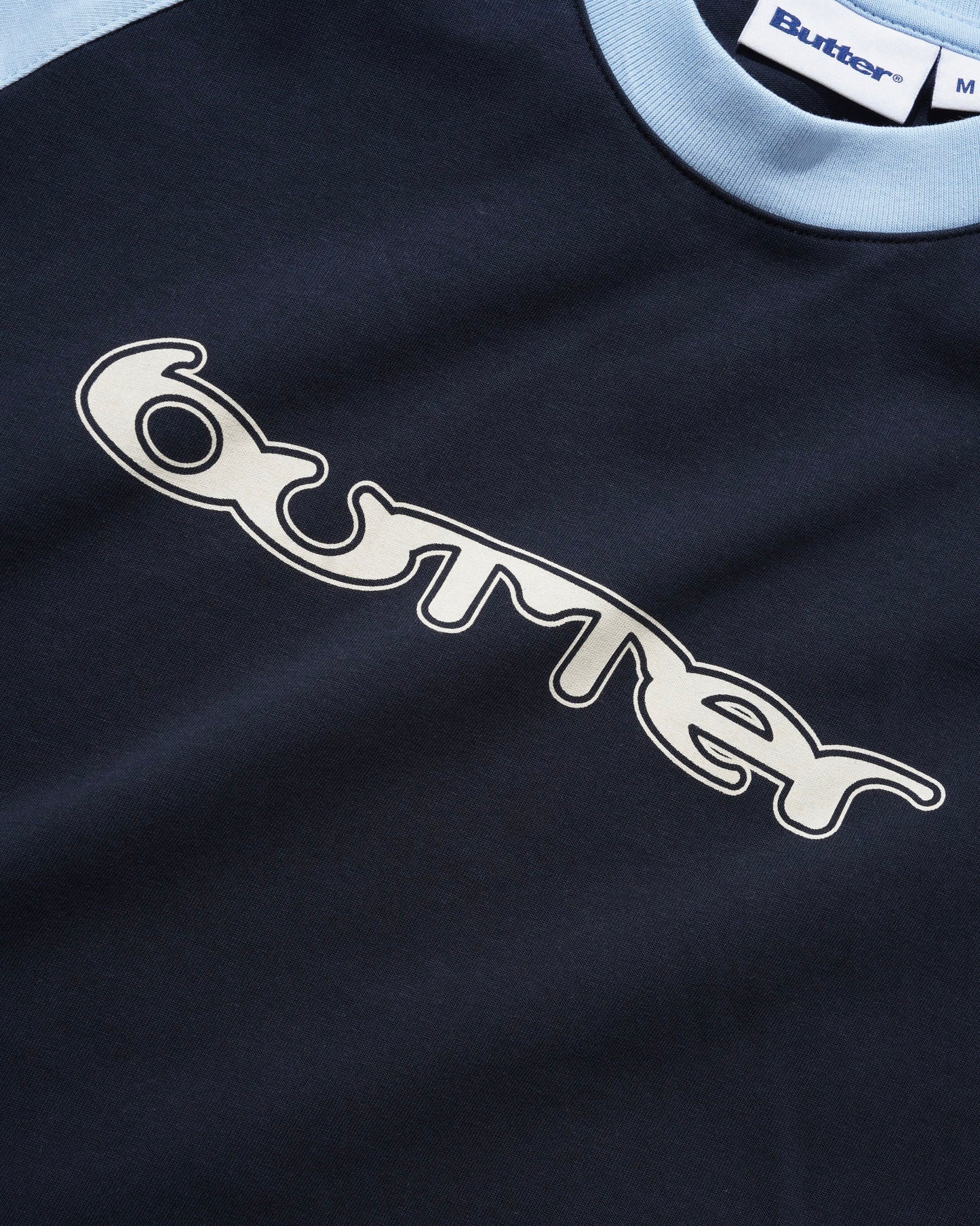 Butter Goods Witness Raglan Tee - Sky/Navy