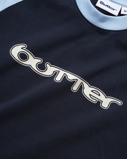 Butter Goods Witness Raglan Tee - Sky/Navy
