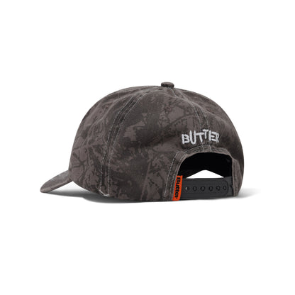 Butter Goods Woods Camo 6 Panel Cap - Black